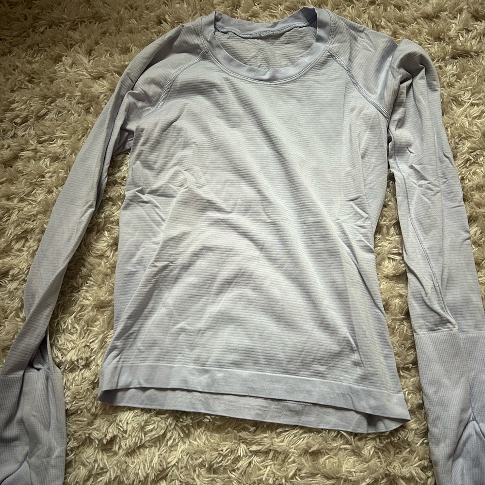 lululemon athletica Light Blue Long-Sleeve Crew Top